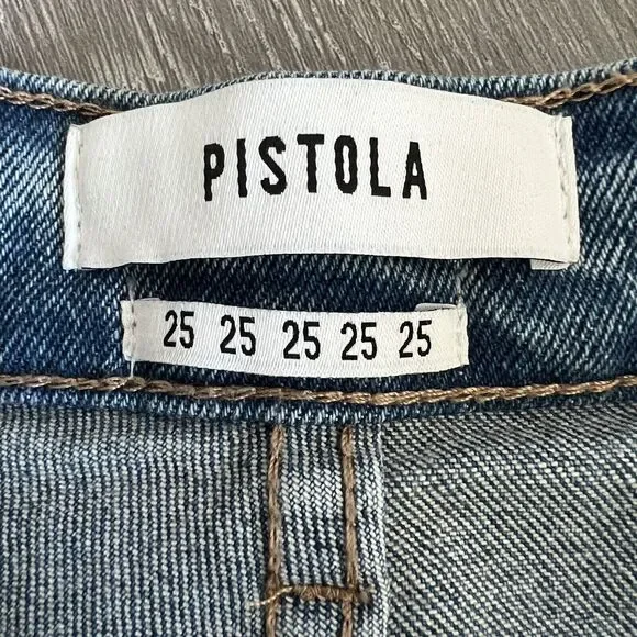Pistola Denim Shorts Womens Size 25 Winston High Rise Blue - Picture 2 of 12